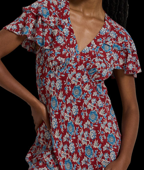 Floral-Print Silk Dress - Multi