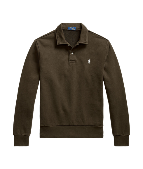 Loopback Fleece Collared Sweatshirt - Green