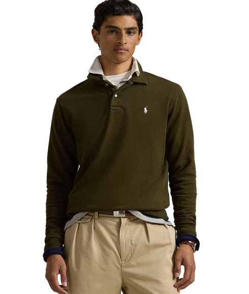 Loopback Fleece Collared Sweatshirt - Green