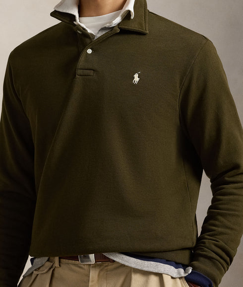Loopback Fleece Collared Sweatshirt - Green