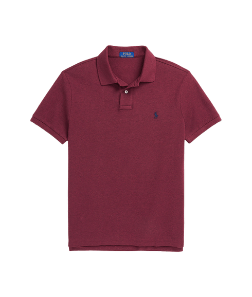 Custom Slim Fit Mesh Polo Shirt - Red