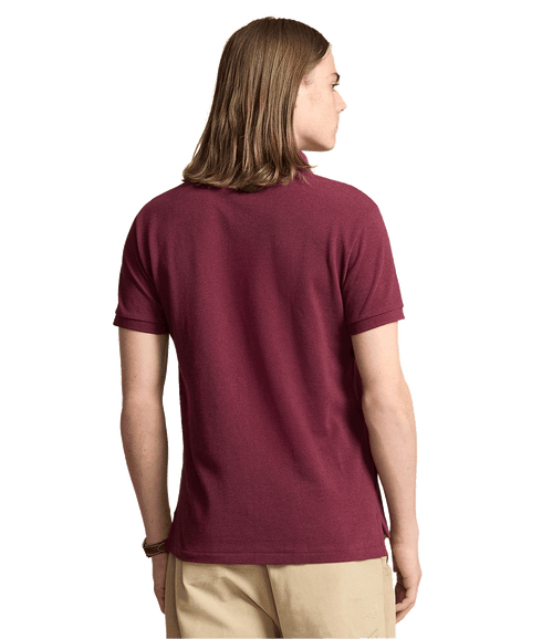 Custom Slim Fit Mesh Polo Shirt - Red