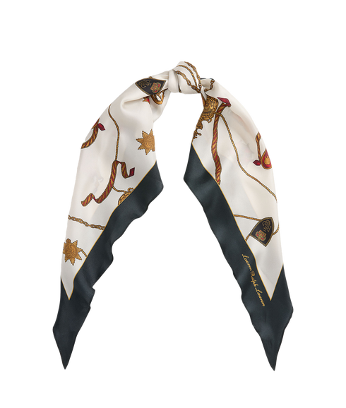 Print Silk Twill Diamond Scarf - Multi