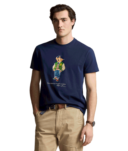 Classic Fit Polo Bear Jersey T-shirt - Navy