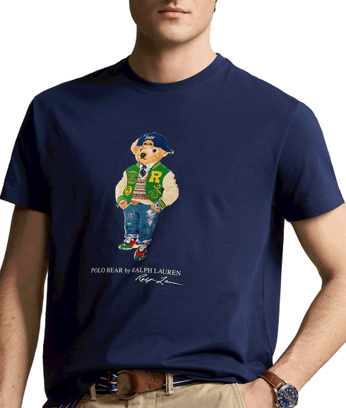 Classic Fit Polo Bear Jersey T-shirt - Navy