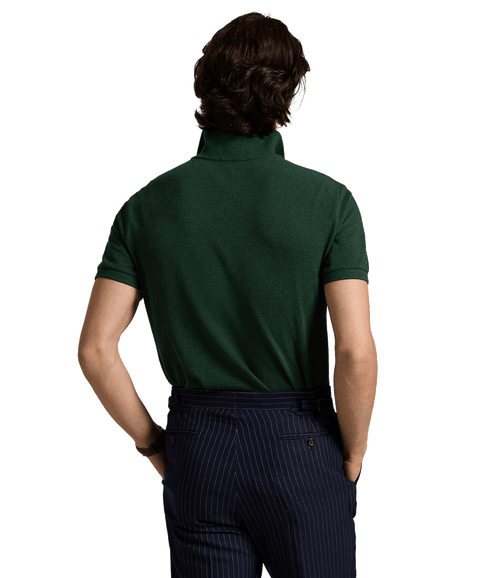Custom Slim Fit Mesh Polo Shirt - Green