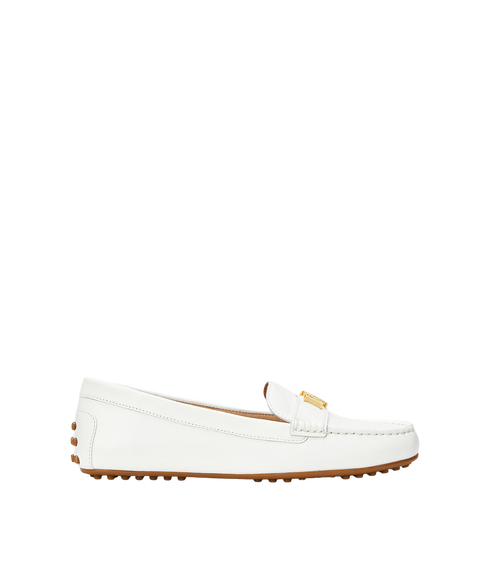 Barnsbury Nappa Leather Driver - White