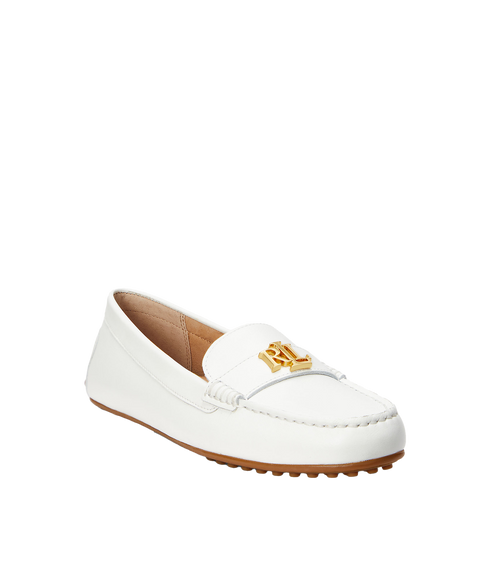 Barnsbury Nappa Leather Driver - White