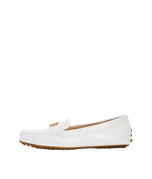 Barnsbury Nappa Leather Driver - White