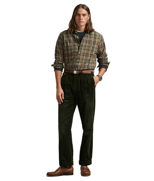 Custom Fit Plaid Performance Shirt - Brown