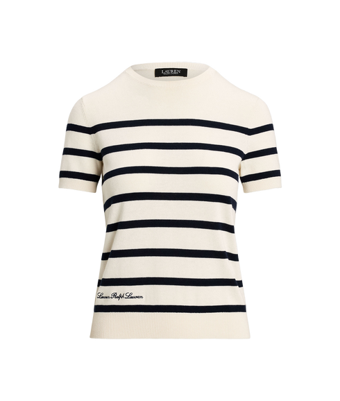 Striped Short-Sleeve Sweater - Multi