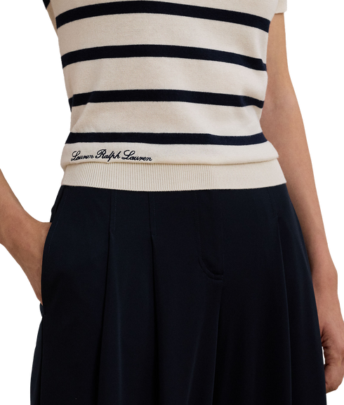 Striped Short-Sleeve Sweater - Multi