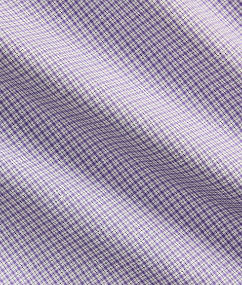 Classic Fit Checked Poplin Shirt - Purple