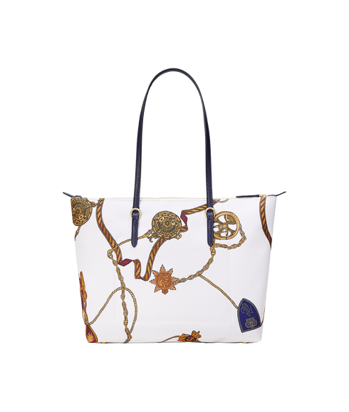 Nylon Medium Keaton Tote Bag - White