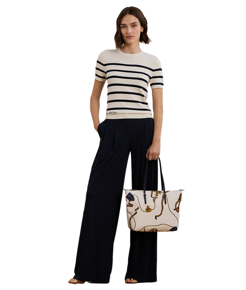 Nylon Medium Keaton Tote Bag - White