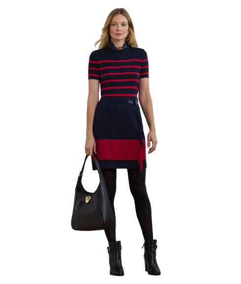 Striped Short-Sleeve Sweater - Multi