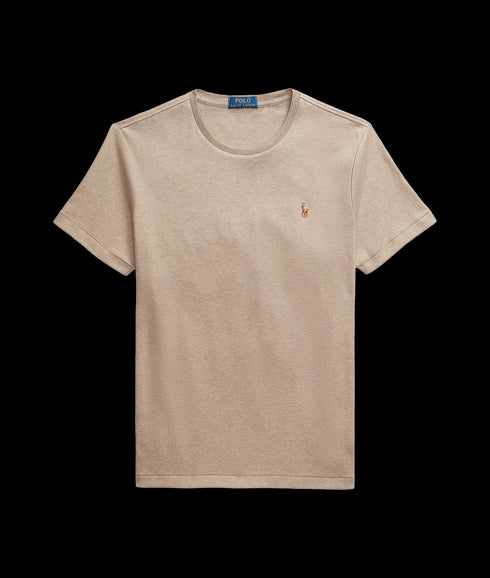 Custom Slim Fit Soft Cotton T-Shirt - Beige