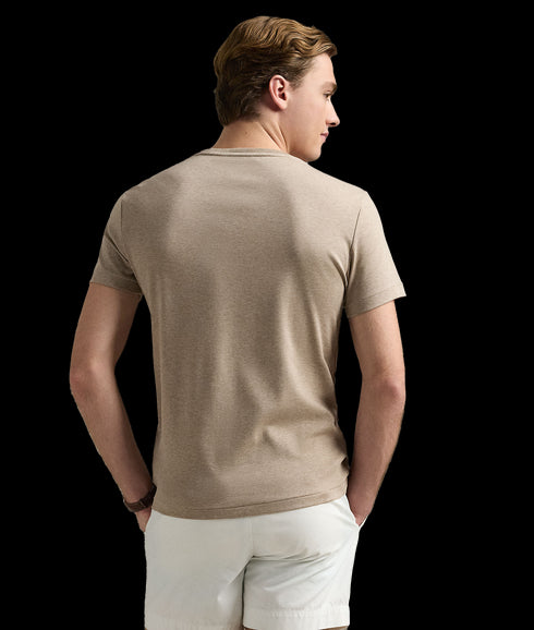 Custom Slim Fit Soft Cotton T-Shirt - Beige