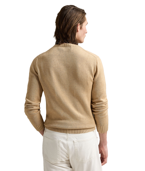 Cotton Crewneck Sweater - Beige