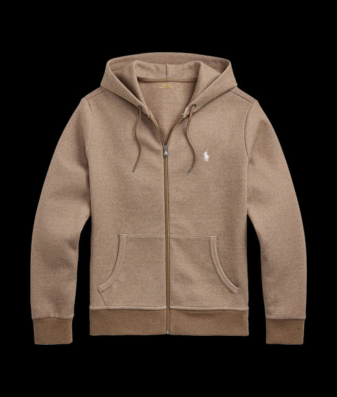 Double-Knit Full-Zip Hoodie - Beige