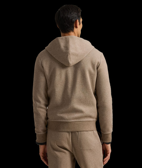 Double-Knit Full-Zip Hoodie - Beige