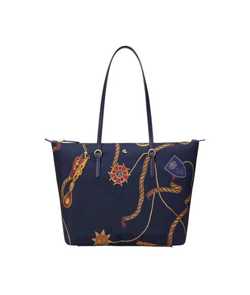 Nylon Medium Keaton Tote Bag - Navy