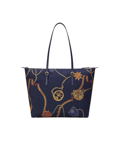 Nylon Medium Keaton Tote Bag - Navy