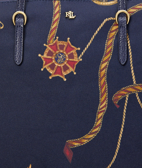 Nylon Medium Keaton Tote Bag - Navy