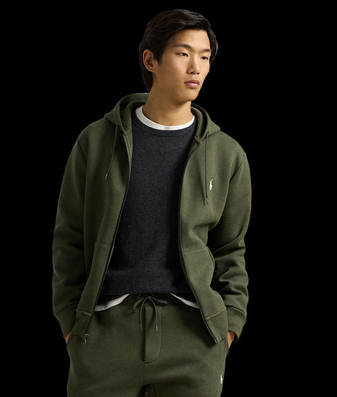 Double-Knit Full-Zip Hoodie - Green