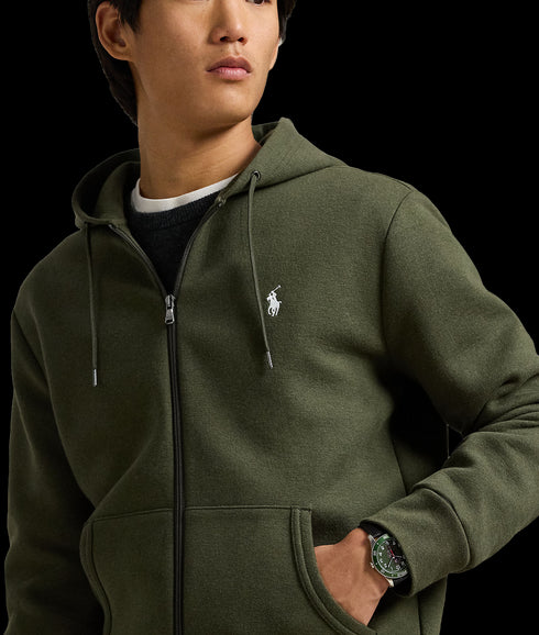 Double-Knit Full-Zip Hoodie - Green