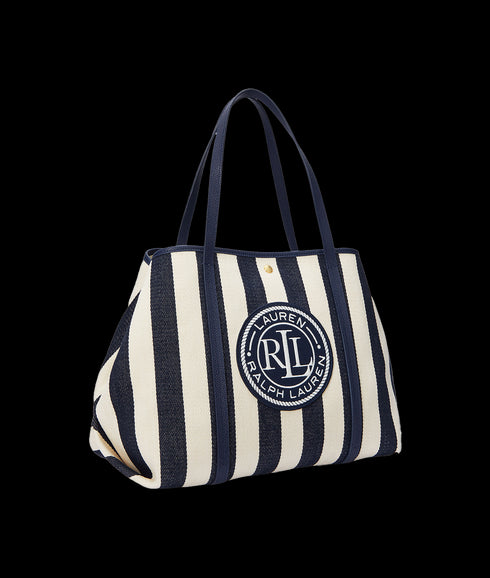 Striped Herringbone Large Emerie Tote - Multi