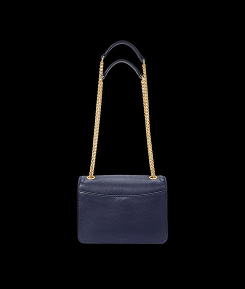 Pebbled Small Bradley Convertible Bag - Navy