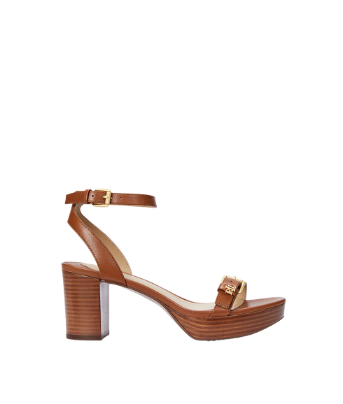 Melissah Calfskin Platform Sandal - Brown