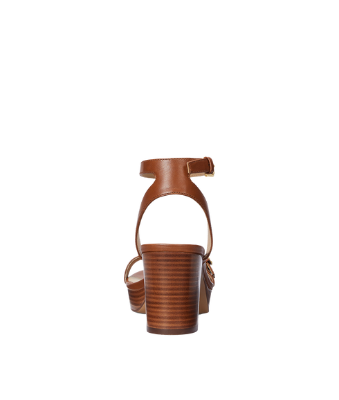 Melissah Calfskin Platform Sandal - Brown