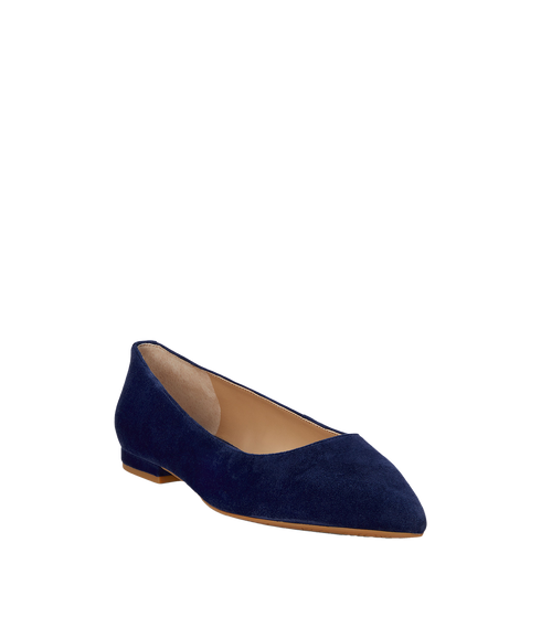 Londyn Suede Ballet Flat - Navy