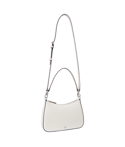 Crosshatch Leather Medium Danni Bag - White