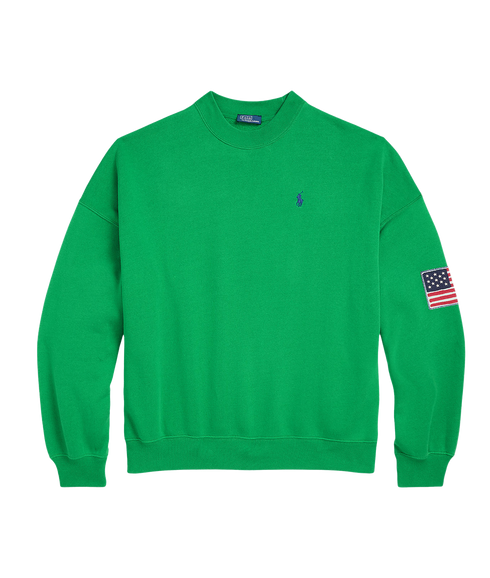 Oversize Logo Fleece Crewneck - Green