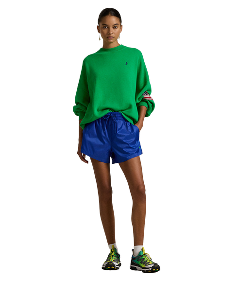 Oversize Logo Fleece Crewneck - Green