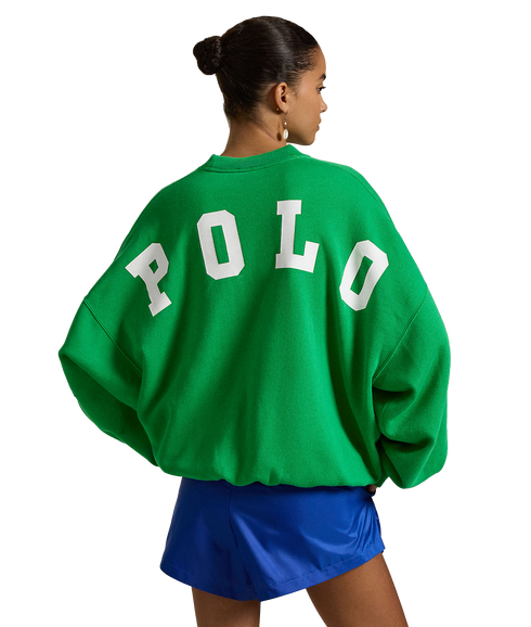 Oversize Logo Fleece Crewneck - Green