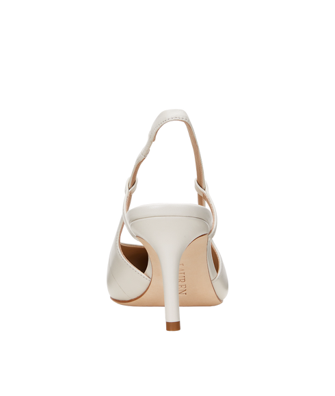 Khloe Nappa Leather Slingback Pump - White
