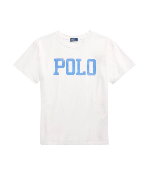 Logo Cotton Jersey Crewneck Tee - White