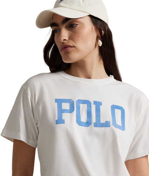 Logo Cotton Jersey Crewneck Tee - White