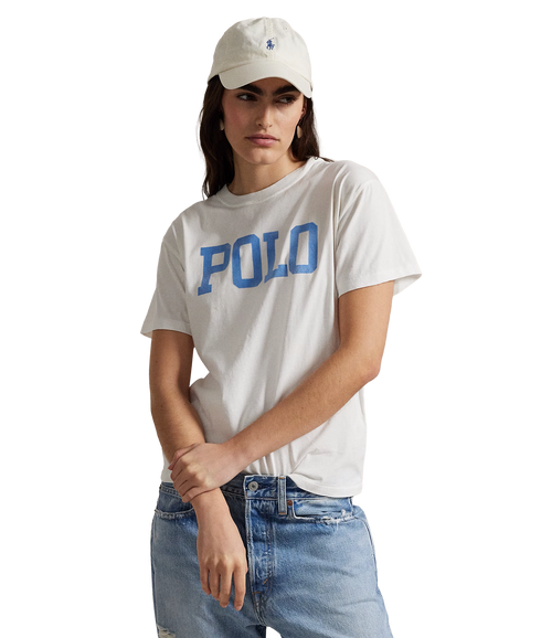 Logo Cotton Jersey Crewneck Tee - White