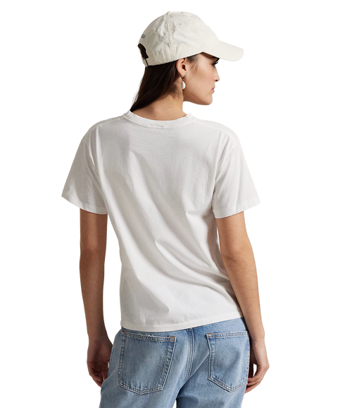 Logo Cotton Jersey Crewneck Tee - White