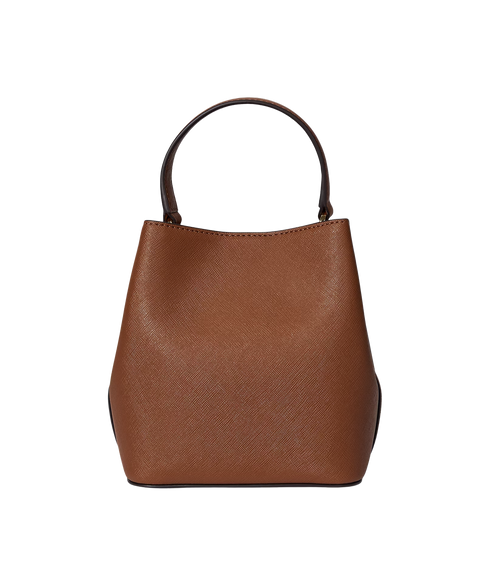 Crosshatch Leather Reese Bucket Bag - Lauren Tan