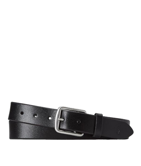 Signature Pony Leather Belt - Black