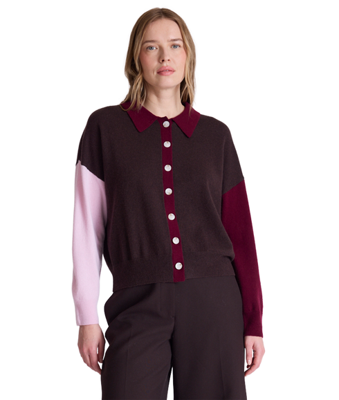 Majura Fancy Knit - Burgundy/Dark Brown