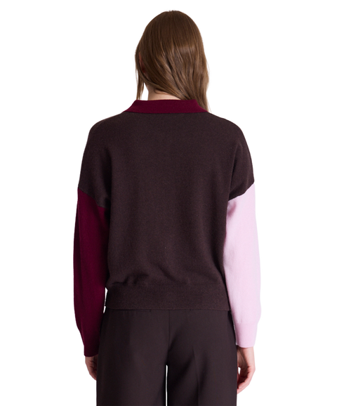 Majura Fancy Knit - Burgundy/Dark Brown