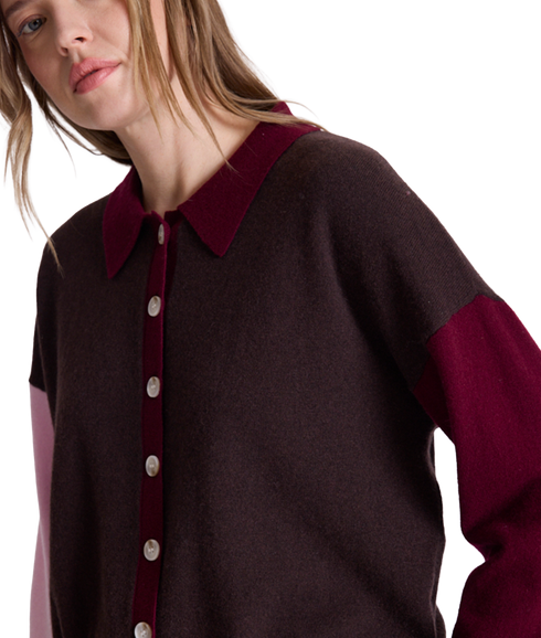 Majura Fancy Knit - Burgundy/Dark Brown