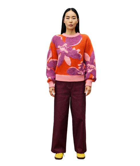 Floral Sweater - Orange